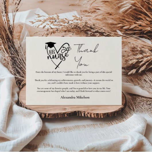 RN Nurse Graduation Party サンキューカード