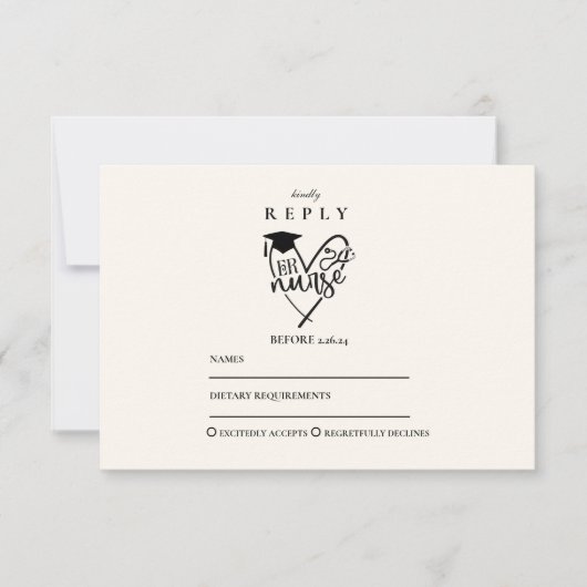 RN Nurse Graduation Party 出欠カード (正面)