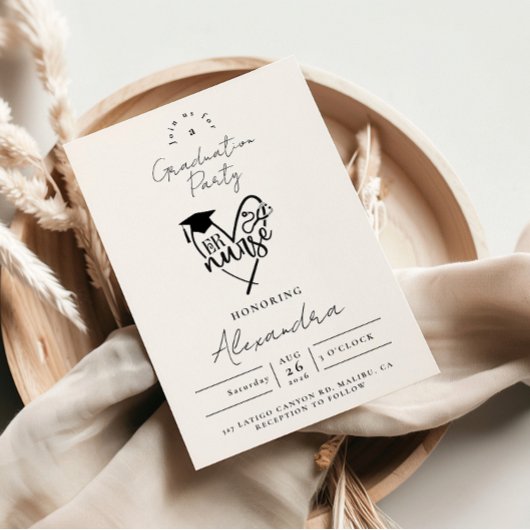 RN Nurse Graduation Party 招待状