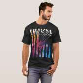 RN Nurse Live Love Save Lives ER Nursing School L& Tシャツ (正面フル)