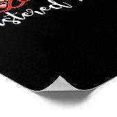 RN Registered Nurse Love Heart Stethoscope For ポスター (角)