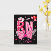 Rn Valentine Coquette Bow Stethoscope Nurse Girl W カード (黄色い花)