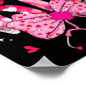 Rn Valentine Coquette Bow Stethoscope Nurse Girl W ポスター (角)