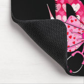 Rn Valentine Coquette Bow Stethoscope Nurse Girl W マウスパッド (コーナー)
