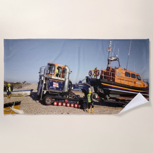 RNLIのサポート ビーチタオル (正面)