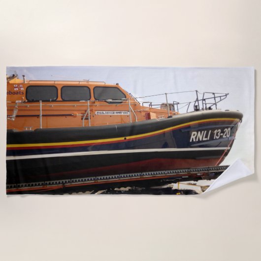 RNLIを支援しよう ビーチタオル (正面)