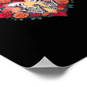 Roの中で手を持つ骨組みハート ポスター (角)