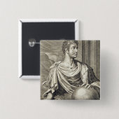RoのD. Octavius Augustus (63紀元前に- 14広告)皇帝 缶バッジ (正面&裏面)