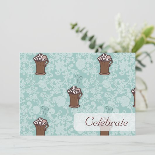 Roココア、5" x7"招待 招待状 (スタンド正面)