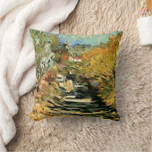 Road at St Remy with Road姿by Vincent van ゴッホ クッション (ブランケット)