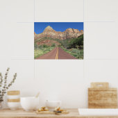 Road at Zion National Park USA ポスター (キッチン)