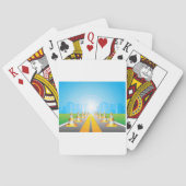 Road Cones Leading To A City Playing Cards トランプ (裏面)