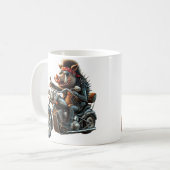 Road Hog Biker Mug | Rebel Motorcycle Hog Design コーヒーマグカップ (正面左)