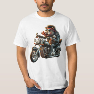 Road Hog Biker T-Shirt | Rebel Motorcycle Hog Desi Tシャツ