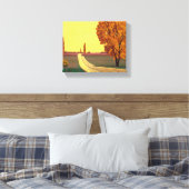 Road In Autumn - Artwork by 素晴らし The Hiroshi Nag キャンバスプリント (インサイチュ (寝室))