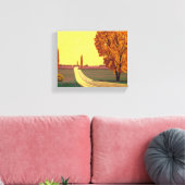 Road In Autumn - Artwork by 素晴らし The Hiroshi Nag キャンバスプリント (インサイチュ (リビング))
