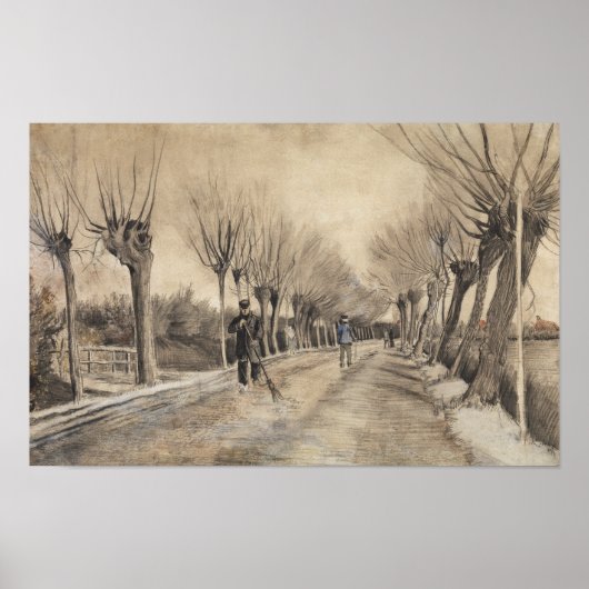 Road in Etten (1881) by Vincent Van ゴッホ.スモール ポスター (正面)