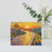 Road Journey Rock and Roll Never Ends Stringtown  ポストカード (スタンド正面)