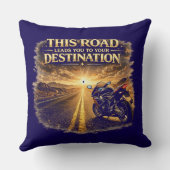 Road Leads to Your Destination Throw Pillow クッション (裏面)