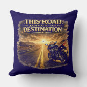 Road Leads to Your Destination Throw Pillow クッション (正面)