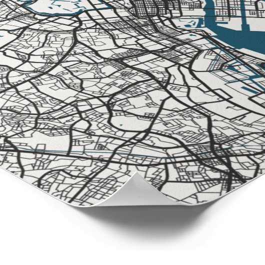 Road map of Tokyo ポスター (角)