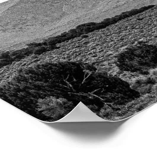 Road Outta Town // Black and White Scenery ポスター (角)