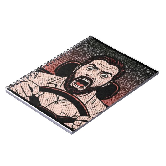 Road Rage Comic – Driver’s Fury Unleashed ノートブック (左側)