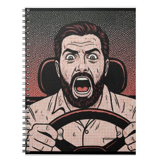 Road Rage Comic – Driver’s Fury Unleashed ノートブック (正面)