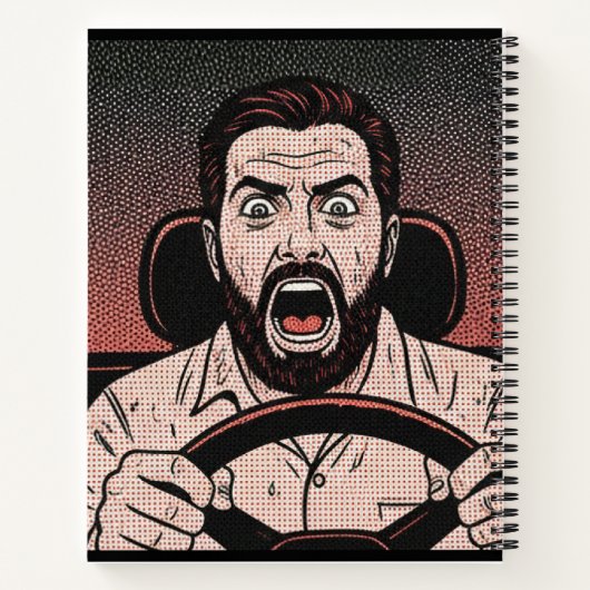 Road Rage Comic – Driver’s Fury Unleashed ノートブック (裏面)