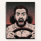 Road Rage Comic – Driver’s Fury Unleashed ノートブック (正面)