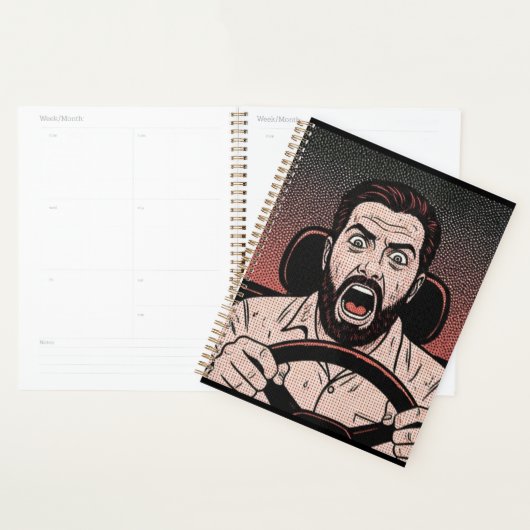 Road Rage Comic – Driver’s Fury Unleashed プランナー手帳 (ディスプレー)