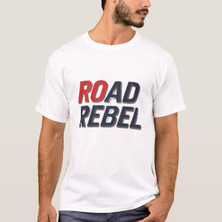 Road Rebel T-Shirt - Mensのはっきりしたバイクもしくは自転車に乗る人スタイル Tシャツ