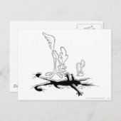 ROAD RUNNER™とWILE E. COYOTE™形状の穴 ポストカード (正面/裏面)