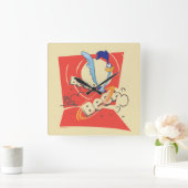 ROAD RUNNER™のビープ音！™ Sunset Graphic スクエア壁時計 (ホーム)