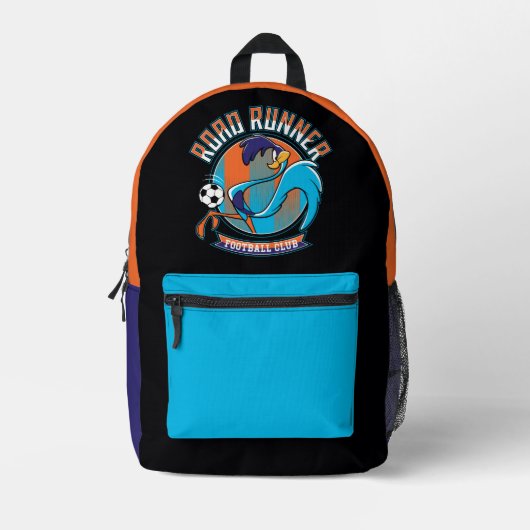 ROAD RUNNER™ フットボールクラブ バッジ プリントバックパック (正面)