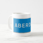 Road sign Aberdeen コーヒーマグカップ (正面左)