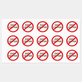 Road sign no data centers  ラベル