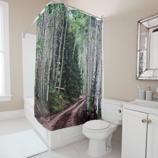 Road Through The Birch シャワーカーテン (インサイチュ)