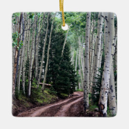 Road Through The Birch セラミックオーナメント