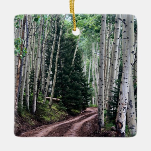 Road Through The Birch セラミックオーナメント (正面)
