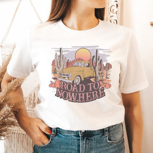 Road To Nowhere Shirt Desert Vibesグラフィックティー Tシャツ