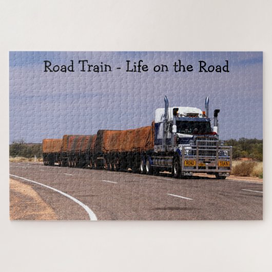 Road Train Life on the Road Semi Truck ジグソーパズル (横)
