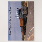 Road Train Life on the Road Semi Truck ジグソーパズル (縦)