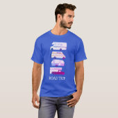 ROAD TRIPカンパーヴァンライフRVトレーラカスタムー Tシャツ (正面フル)