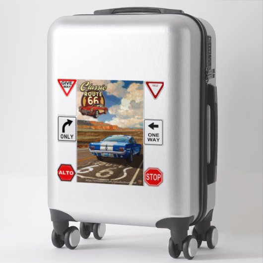 "Road Trip 66" シール (スーツケース)