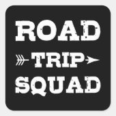 ROAD TRIP SQUADグループのおもしろい休暇マッチング スクエアシール (正面)