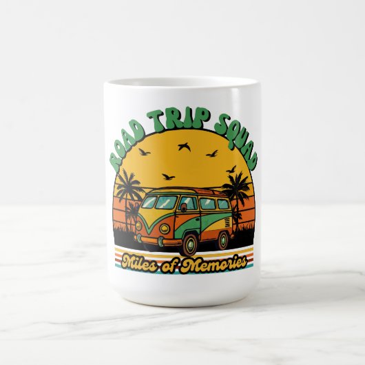 Road Trip Squad Coffee Mug | Retro 70s Travel Cup コーヒーマグカップ (中央)