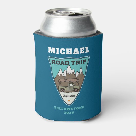 Road Trip Travel Personalized Can Coolers 缶クーラー (缶裏面)