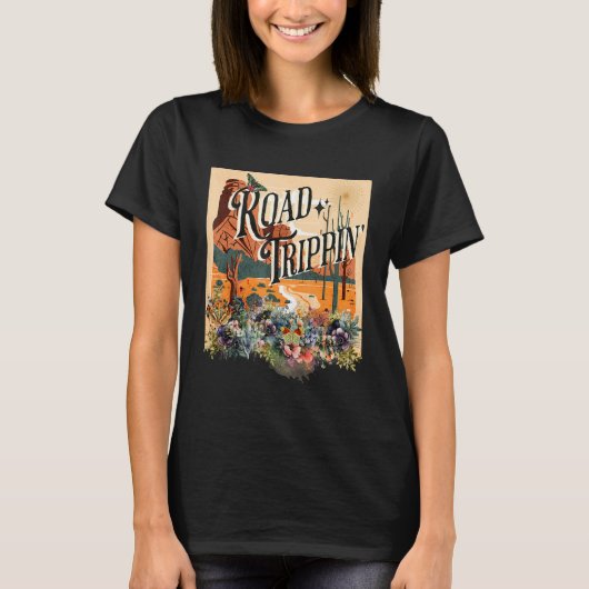 Road Trippin Retro Style Vacation Road Tripping Wo Tシャツ (正面)