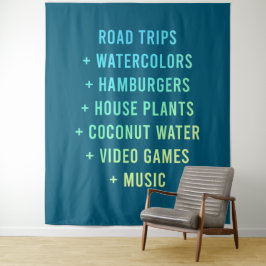 Road Trips and Water colors and Hamburgers タペストリー